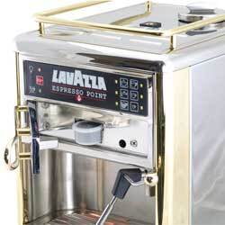 Espresso Point Matinee One-Cup Espresso Beverage System Chrome/Gold Stainless Steel By LAVAZZA