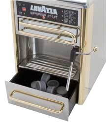 Espresso Point Matinee One-Cup Espresso Beverage System Chrome/Gold Stainless Steel By LAVAZZA Espresso Point Matinee One-Cup Espresso Beverage System Chrome/Gold Stainless Steel By LAVAZZA